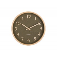 Drevené nástenné hodiny Karlsson KA5851MG, zelená 22cm  
